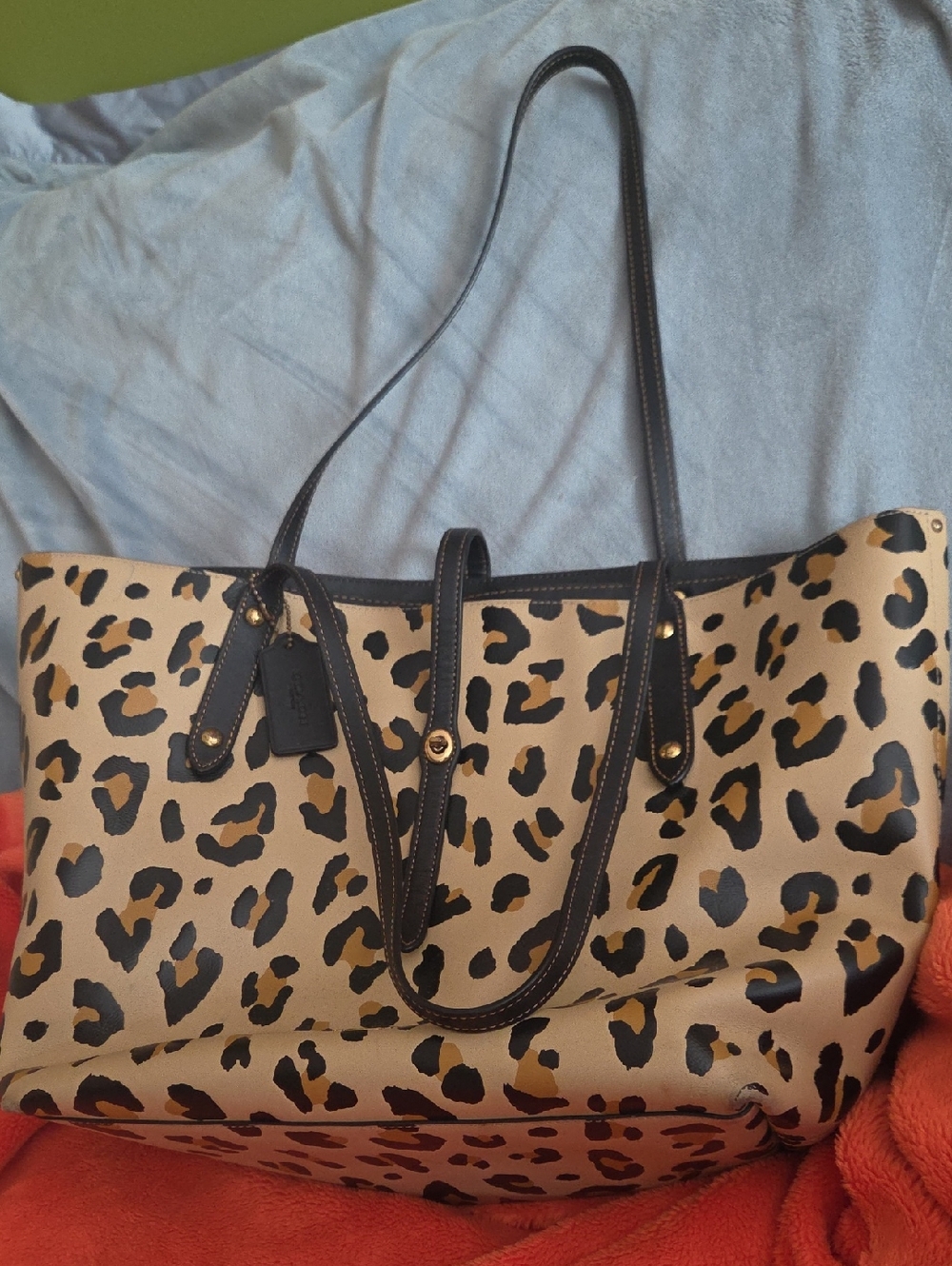 Coach Leopard Cheetah Print Tote Handbag